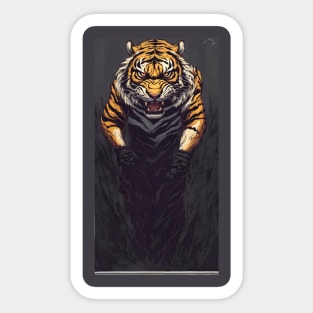 shadow of tiger Sticker